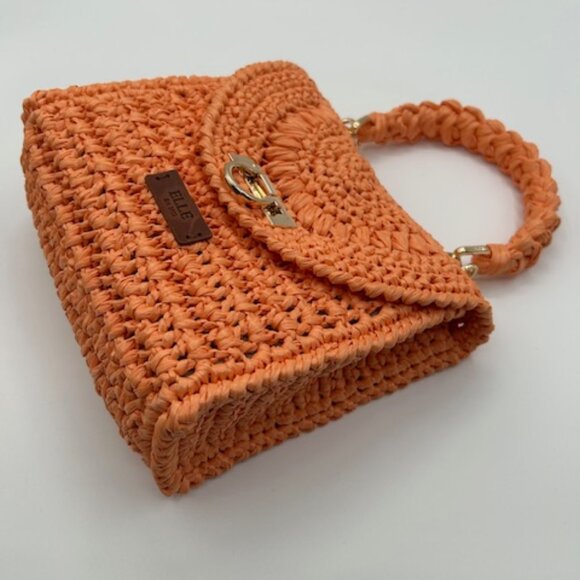 ELLE Raffia Crochet Handbag - Picture 4 of 16